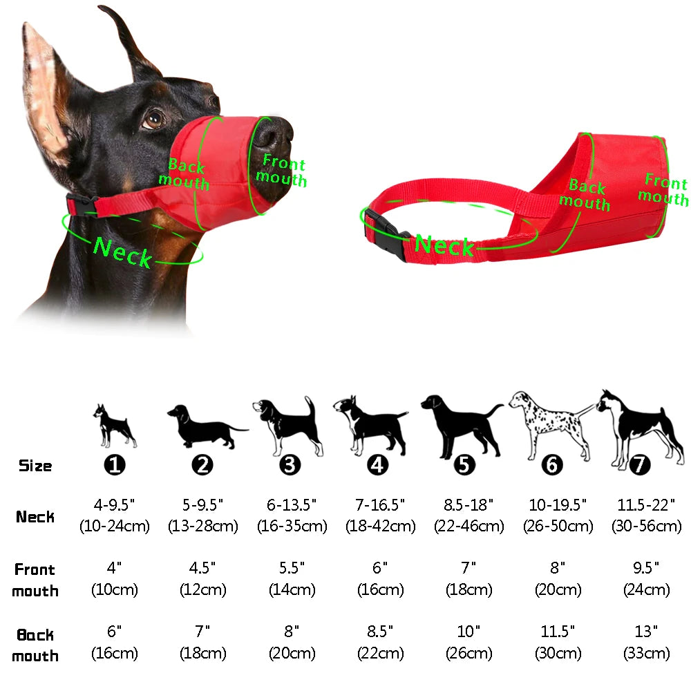 Small Large Dog Muzzle Anti Bite Dogs Muzzles Pet Mouth Cover Training Products Anti Chew Bark For Pitbull Pet Accessories
