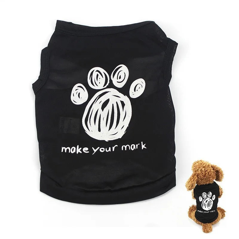 Vestiti Pet Dog Clothes For Dog Cat Vest  T Shirts Pet Costume Cotton Clothes For Small Dogs Chihuahua Cool Puppy Clothing For Kitty 40