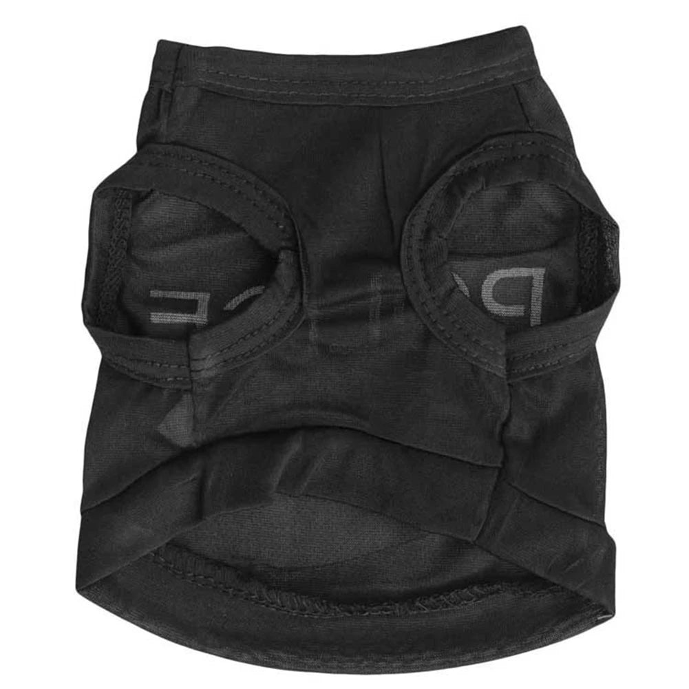 Vestiti Police Suit Cosplay Dog Clothes Black Elastic Vest Puppy T-Shirt Coat Accessories Apparel Costumes  Pet Clothes for Dogs Cats
