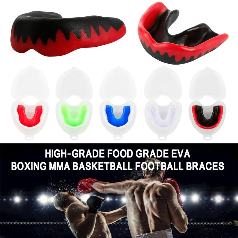 Soft EVA Adult Mouth Guard Silicone Teeth Protector Mouthguard for Boxing Sport Football Basketball Hockey Karate Muay Thai