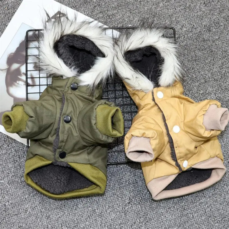 Vestiti Winter Dog Clothes Puppy Pet Dog Coat Jacket For Small Medium Dog Thicken Warm Chihuahua Yorkies Hoodie Pets Clothing
