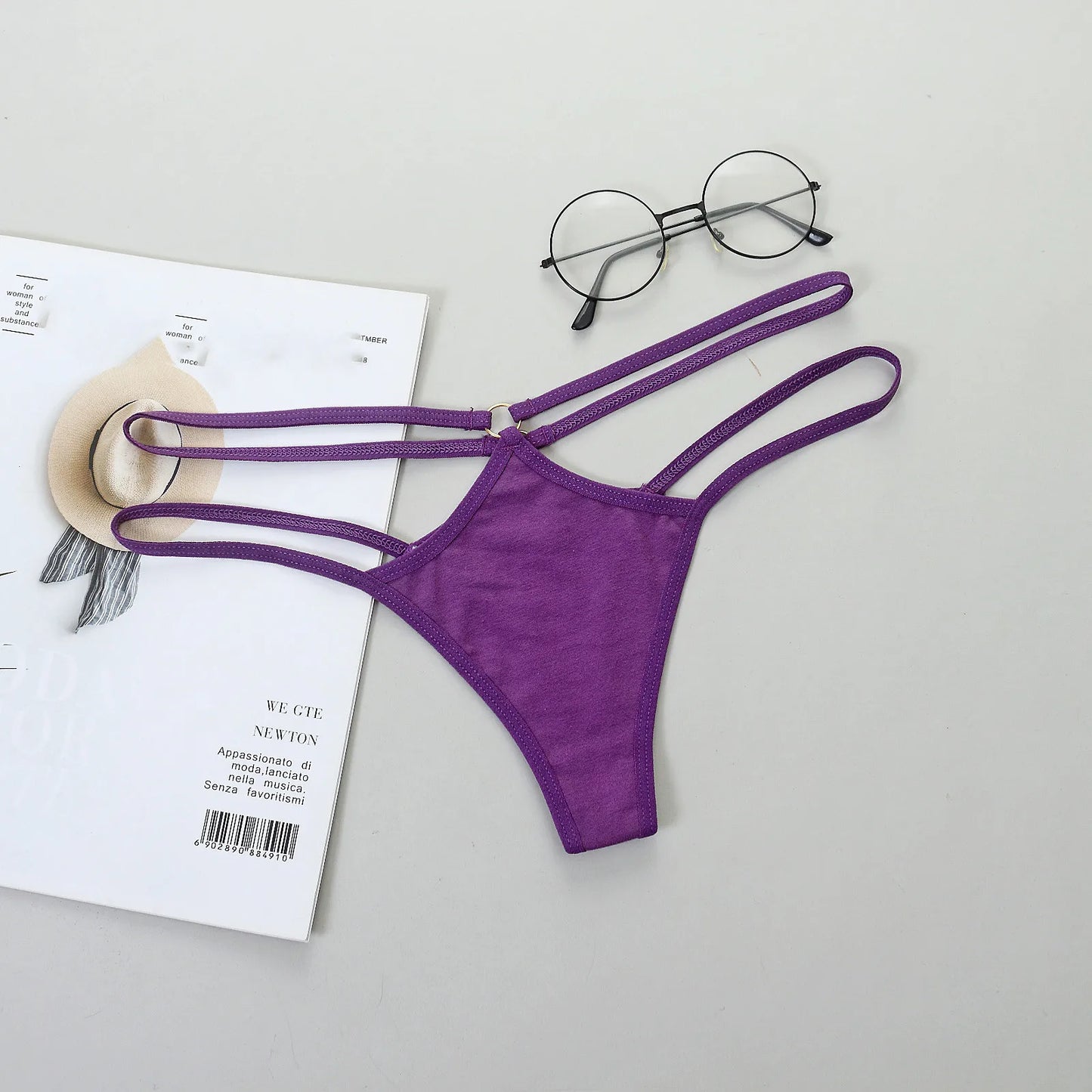 Sexy Lingerie Women Panties Bandage Briefs Female T back Thong Underwear Soft Comfortable Briefs Hollow Out Solid Panties