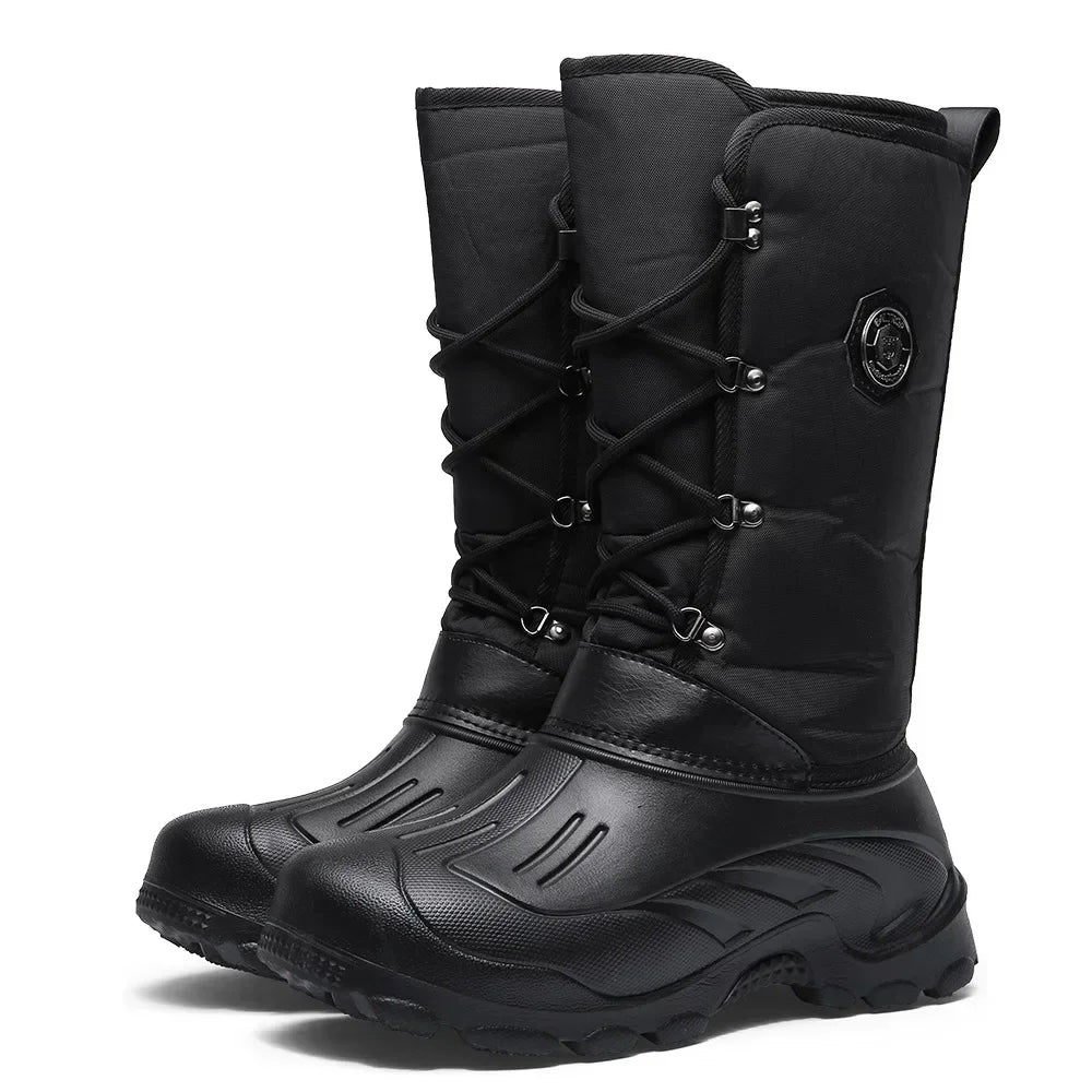 Stivali New Big Tree camouflage men's shoes, high top snow boots, waterproof fishing boots, winter plush boots
