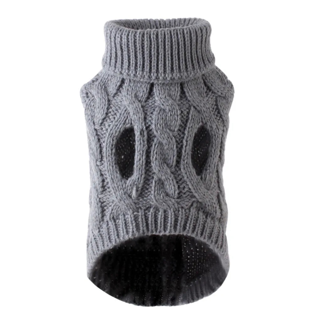 Vestiti New Pet Small Pet Dog Clothes Sweater Fashion Autumn Winter Solid Fried Dough Twists Knitting Warm Comfort Clothing