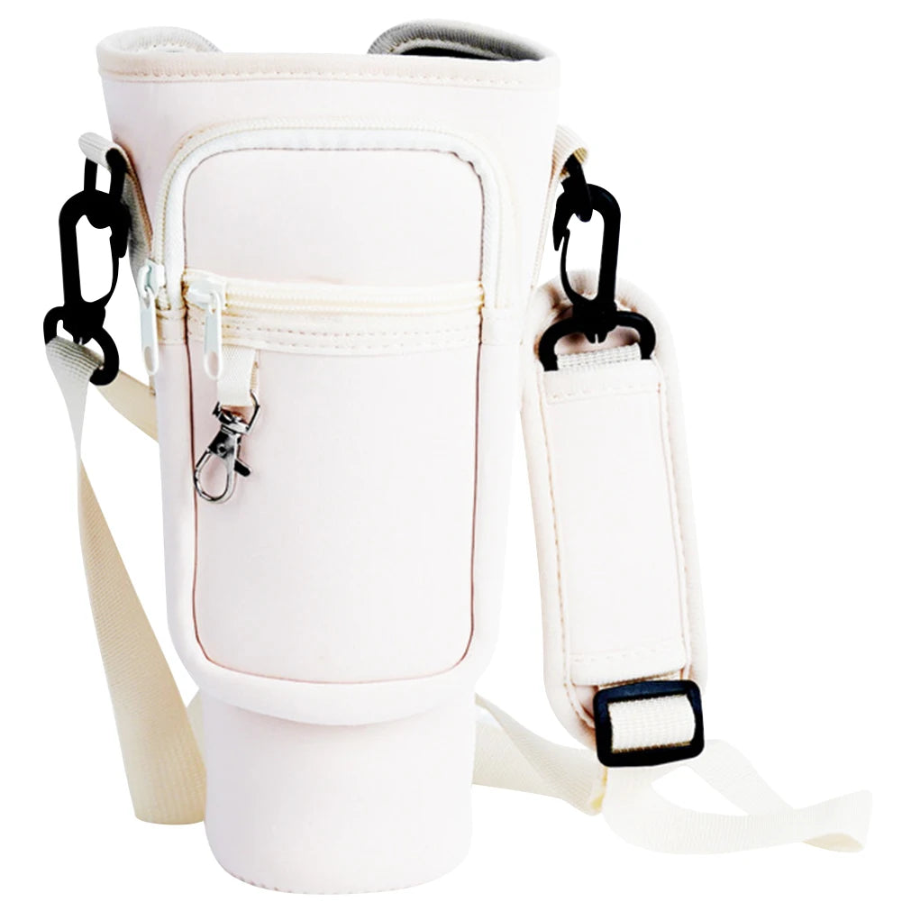 Water Bottle Case Cover Bag With Adjustable Shoulder Strap For Stanley Quencher Cup Sleeve Neoprene Bottle Holder Pouch