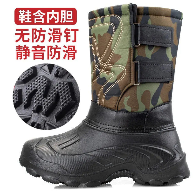 Stivali Waterproof Sneakers 2022 Outdoor Men Winter Boots Warm Activities Fishing Snow Work Boots Male Footwear Men Shoes Fishing Boots