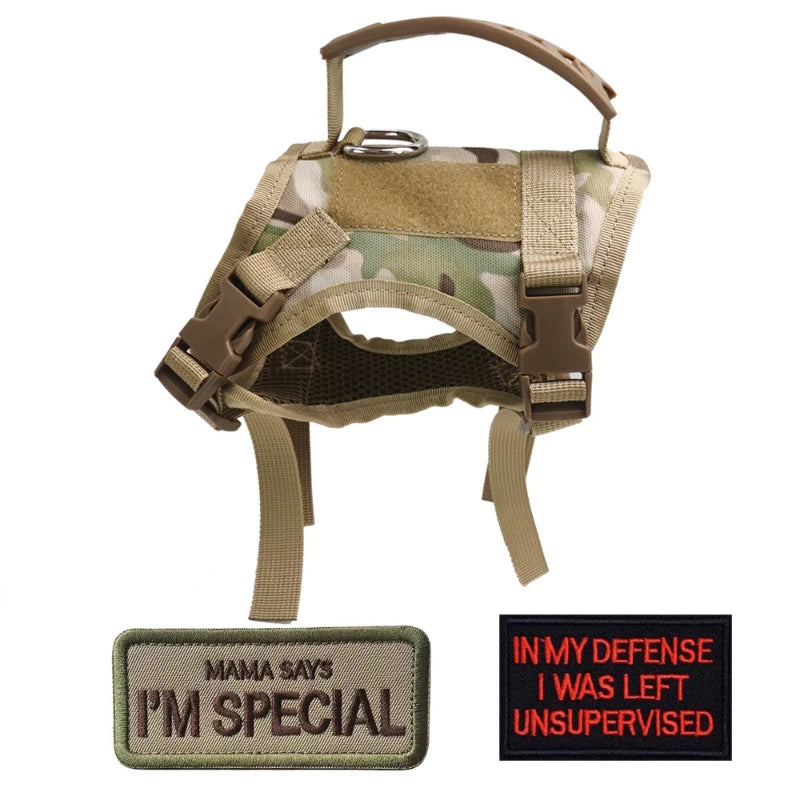 Tactical Harness Vest Dog Harness Leash Set for Small Dogs Training Easy Control Vest Pet Chest Strap Accessories for Puppy Cat