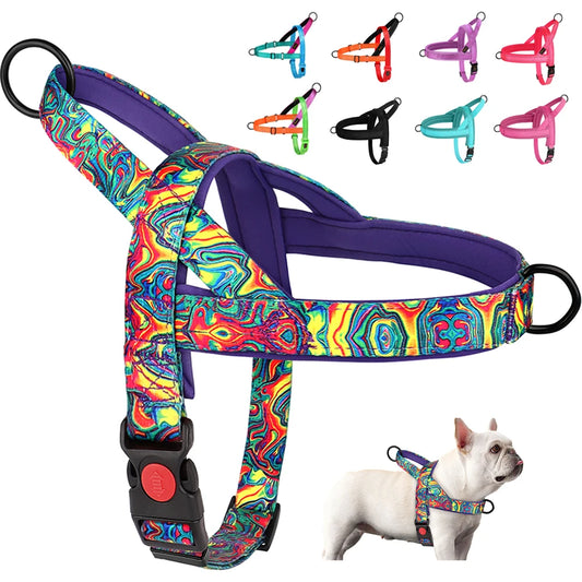 Pettorina Nylon Dog Harness No Pull Dog Harnesses Vest Soft Padded Pet Walking Vests Harnesses Durable For Small Medium Large Dogs Pug