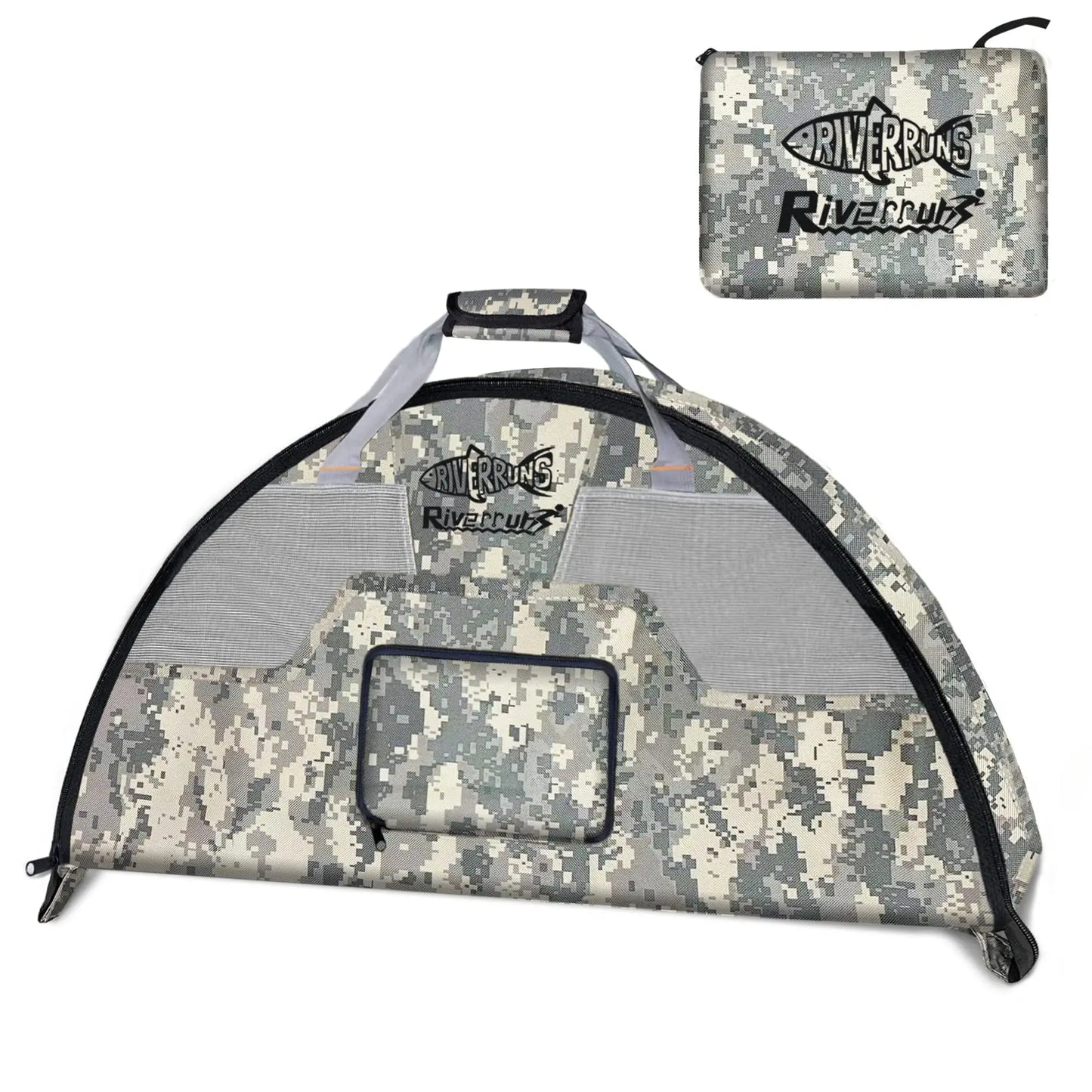 Tenda Fishing Hunting Wader Bag with Vented Mesh Large Capacity Portable Foldable Waders Boots Bag Fly Fishing Backpack for Fishing