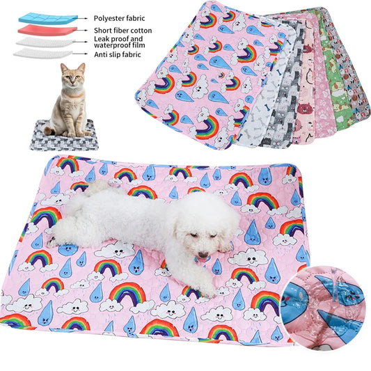 Tappetini Washable Pet Pee Pad Pet Diaper Mat Reusable Mats for Dogs Dog Bed Urine Washable Dog Training Pad Four Seasons Pet Mat Urine