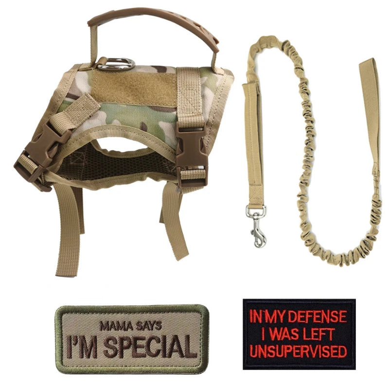 Tactical Harness Vest Dog Harness Leash Set for Small Dogs Training Easy Control Vest Pet Chest Strap Accessories for Puppy Cat
