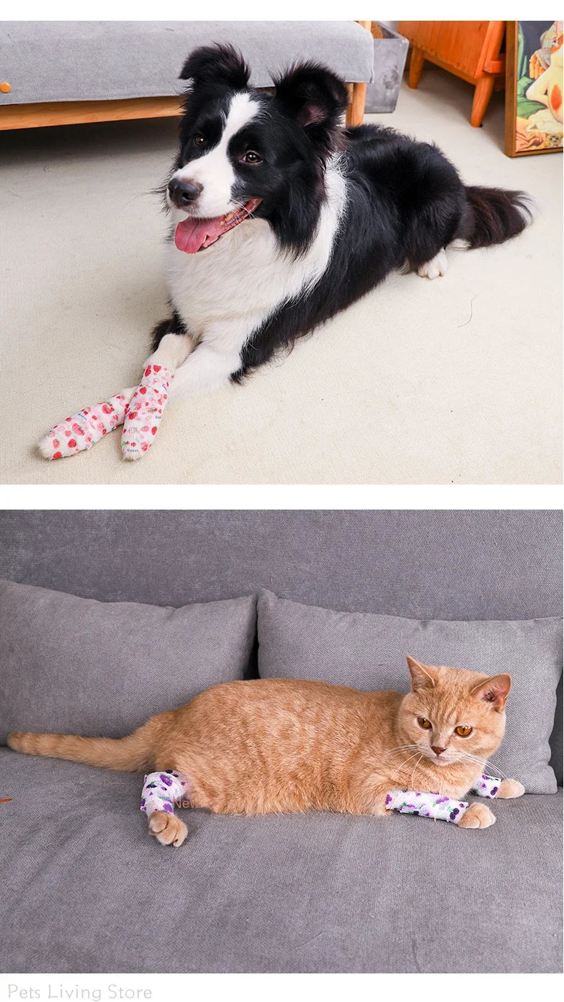 Self-adhesive Elastic Bandage For Pet Nonwoven Bandage Cover Protector Dog Outdoor Retractable Sports Tape Self Adherent Bandage