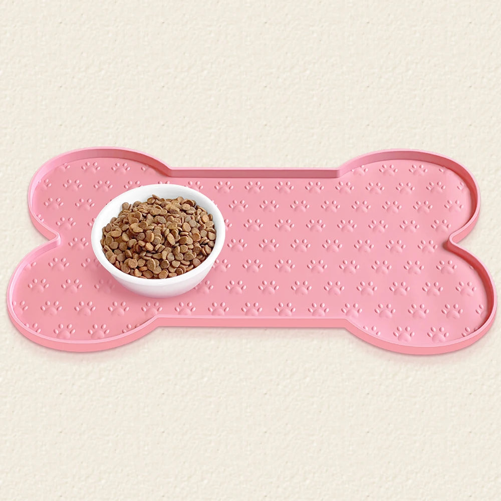 Tappetini Pet Feeding Mat Silicone Dog Food Mat Anti-Slip And Waterproof Dog Bowl Mat,Thickened Dog And Cat Mat For Food And Water