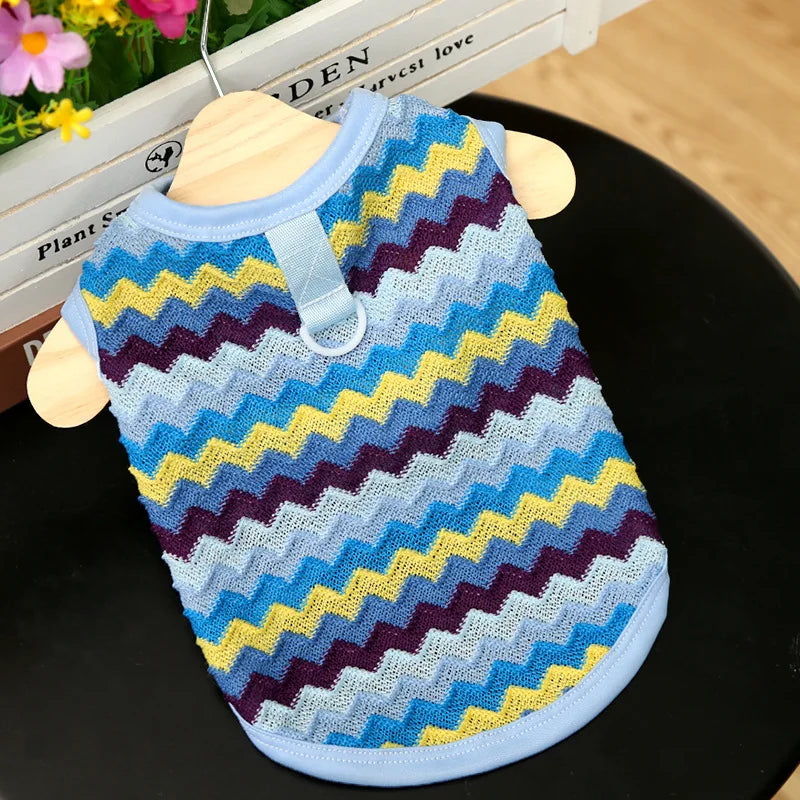 Vestiti Pet Cat Clothes Breathable Kitty Clothing Dogs Soft Vests Summer Shirt Casual T-Shirt for Small Pet Costume Supplies Wholesale
