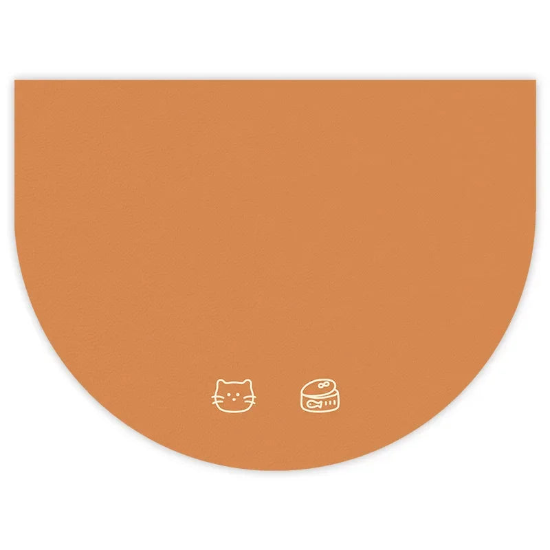Tappetini  Pet Floor Mat Dog Feeding Food Mat Non-Skid Waterproof Oil Proof PU Leather Dog Food Bowl Mat With Non-slip Backing Dog Placemat