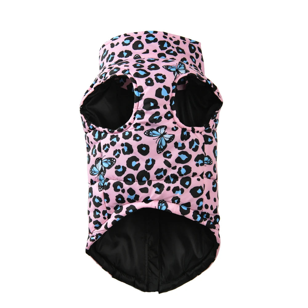Winter Dog Clothes for Small Medium Dogs Waterproof Warm Leopard Christmas Puppy Jacket Coat Chihuahua French Bulldog Outfits