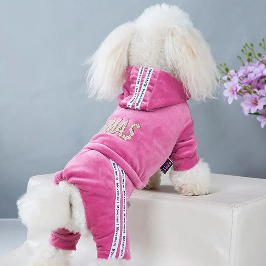 Vestiti Pet Dog Jumpsuit Spring Autumn Warm Clothing For Small Dog Clothes Velvet Pajamas Kitten Puppy Pullover Chihuahua Costume Coat