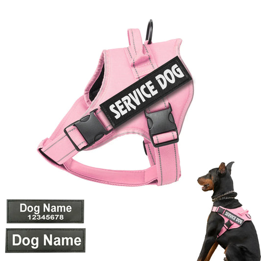 Pettorina dog harness custom name tag doberman pinscher breathable adjustable pet harness suitable for medium and large dogs