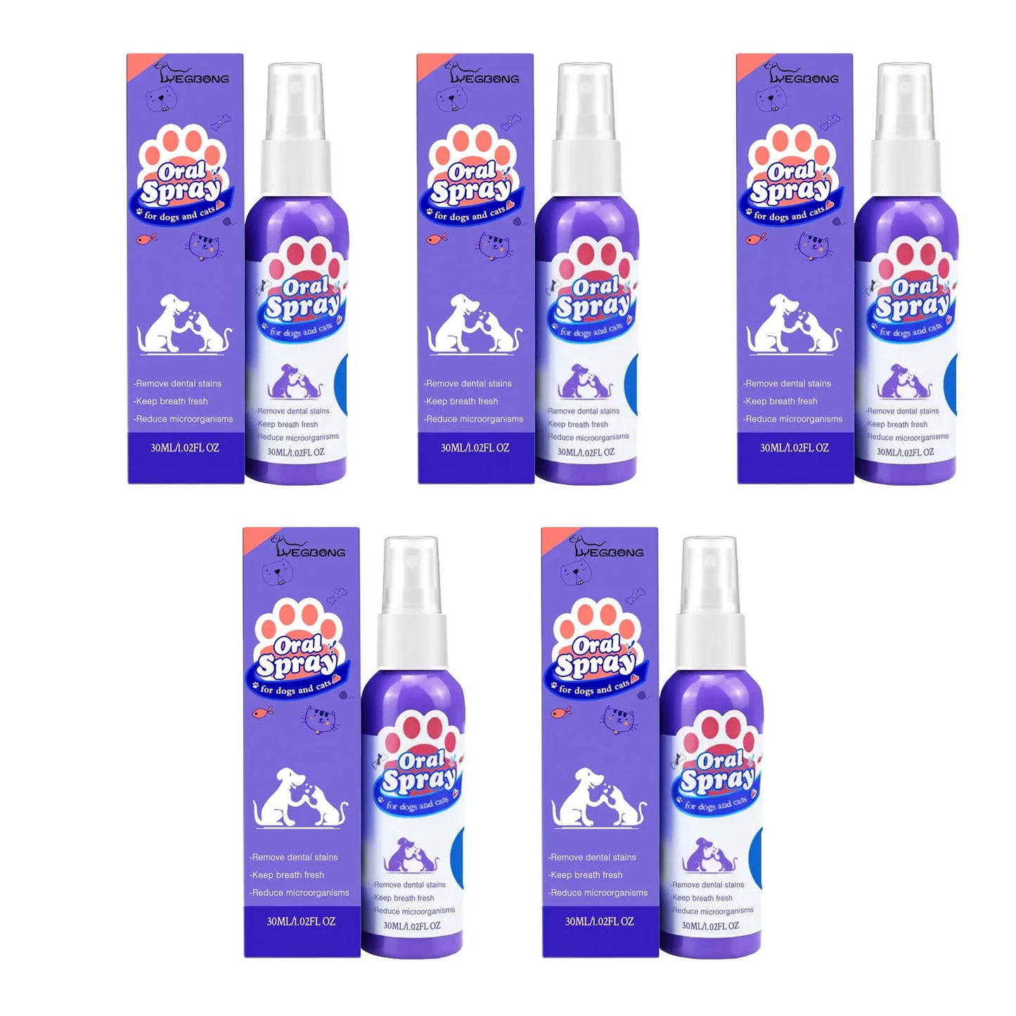 Pet Teeth Cleaning Spray Dog Cat Teeth Calculus Stain Remover Deodorant Kitten Halitosis Bad Breath Treatment Pet Oral Care Tool