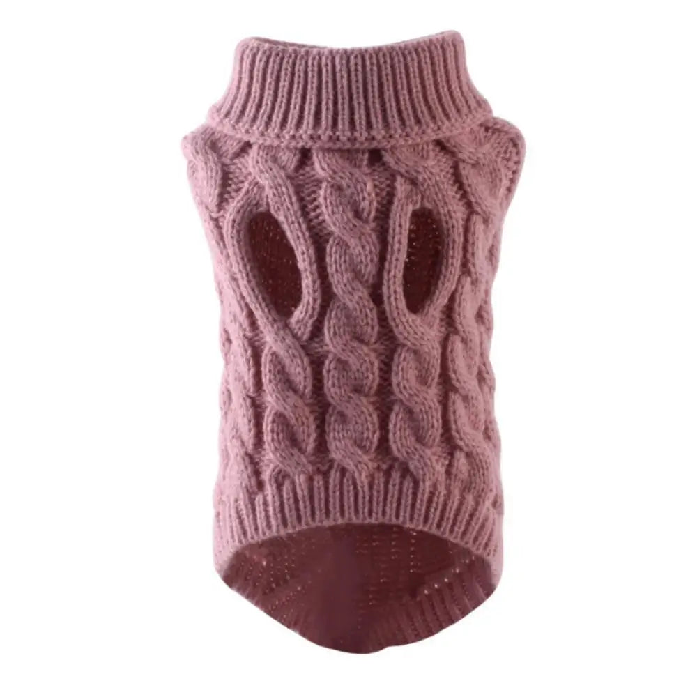 Vestiti New Pet Small Pet Dog Clothes Sweater Fashion Autumn Winter Solid Fried Dough Twists Knitting Warm Comfort Clothing