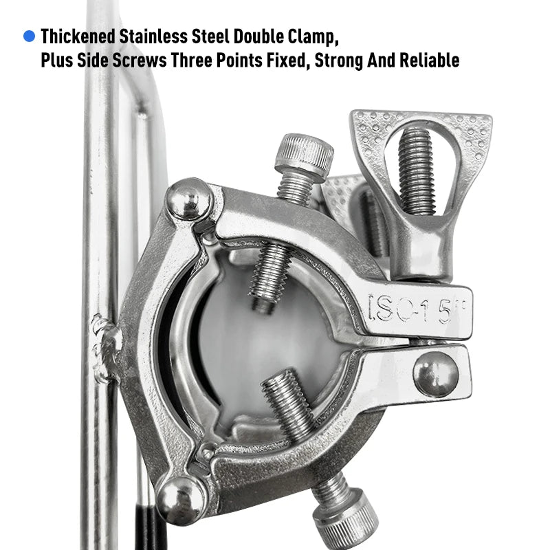 Supporti LEYDUN Boat Fishing Rod Holder Stainless Steel Heavy Duty Rod Holder for Canoe Kayak Boat Metal Pole Mount Support for Sea