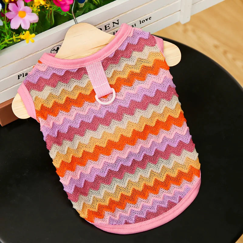 Vestiti Pet Cat Clothes Breathable Kitty Clothing Dogs Soft Vests Summer Shirt Casual T-Shirt for Small Pet Costume Supplies Wholesale