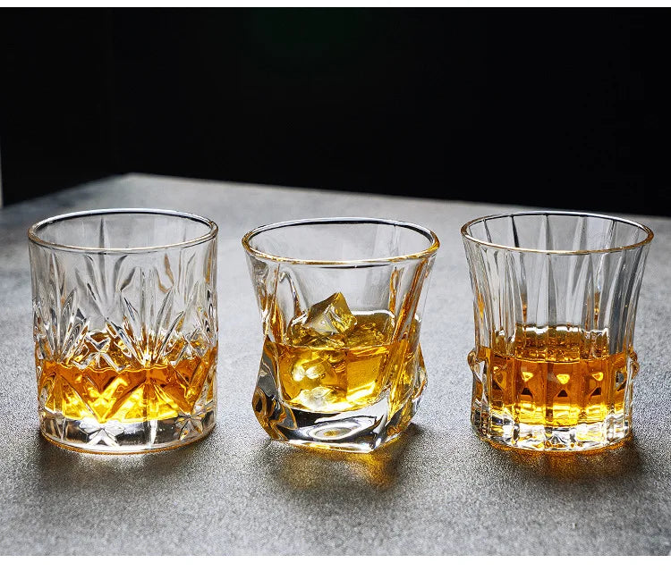 Whiskey Glass Cup Crystal Whisky Glasses Cups for Alcoho Drinking Scotch Bourbon Whisky Cognac Vodka Gin Tequila Rum Home Bar