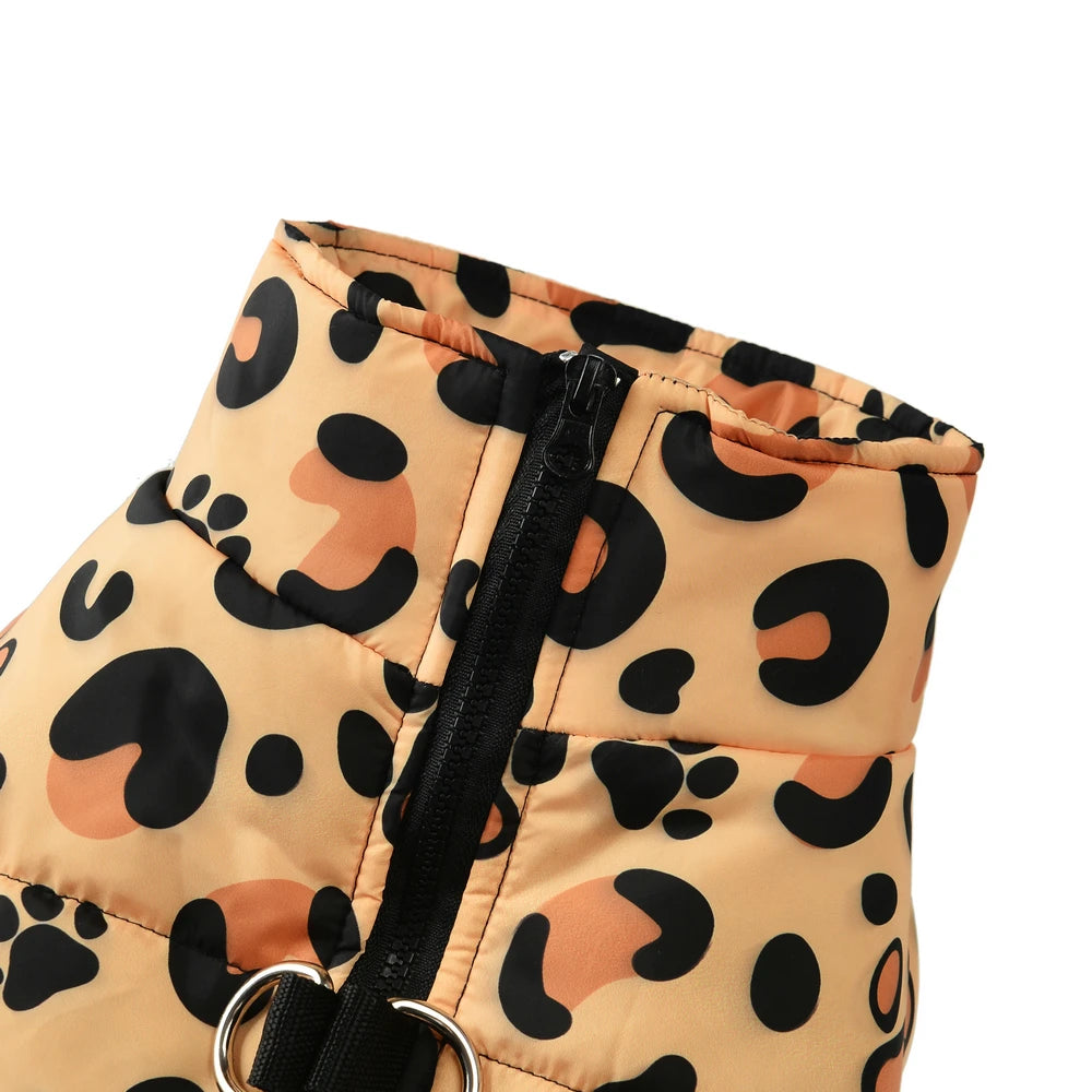 Winter Dog Clothes for Small Medium Dogs Waterproof Warm Leopard Christmas Puppy Jacket Coat Chihuahua French Bulldog Outfits