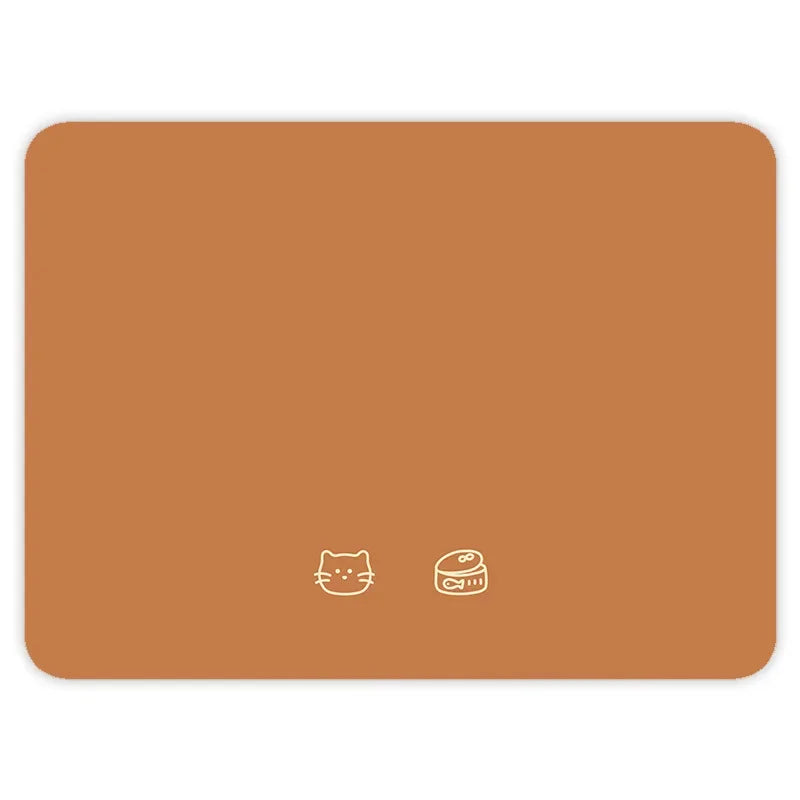 Tappetini  Pet Floor Mat Dog Feeding Food Mat Non-Skid Waterproof Oil Proof PU Leather Dog Food Bowl Mat With Non-slip Backing Dog Placemat