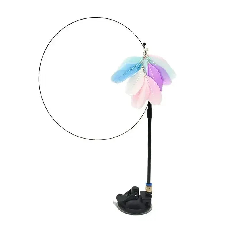 Simulation Bird Interactive Cat Toys Funny Feather Bird with Bell Cat Stick Toy for Kitten Playing Teaser Wand Toys Cat Supplies