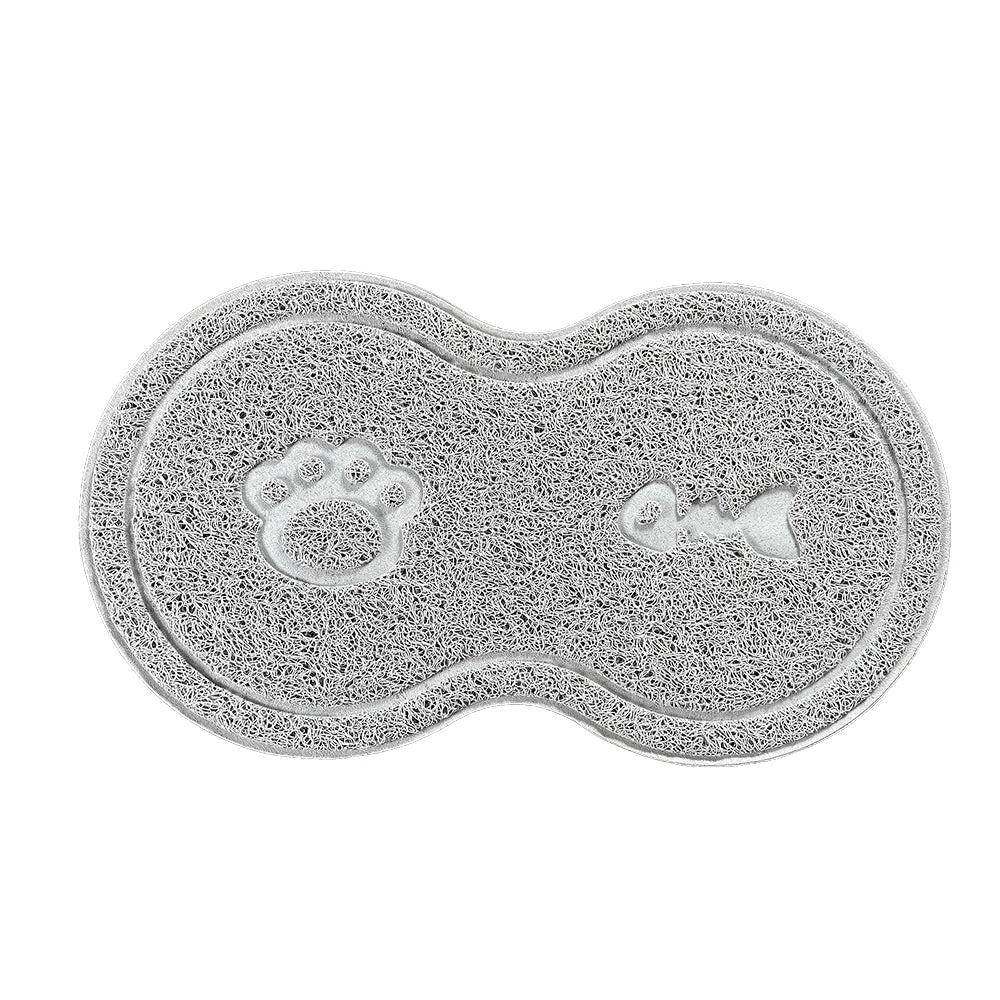 Tappetini Pet dogs and cats feeding and drinking mats pure paw fish bone pattern dishes non-slip placemats easy to clean cushions
