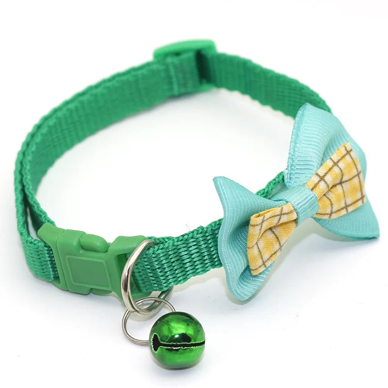 1PC Cute Dog Collar Bow Adjustable Bow Tie Beautiful Collar With Bell For Cats Rabbits And Puppies Pet Supplies Dog Accessories