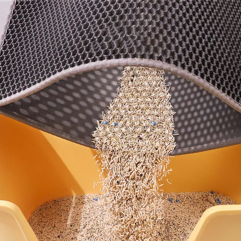 Tappetini Cat Litter Mat Double Layer Waterproof Urine Proof Trapping Mat Easy to Clean Non-Slip Toilet Pad  Cat Scratch Pad Large Foot Pa