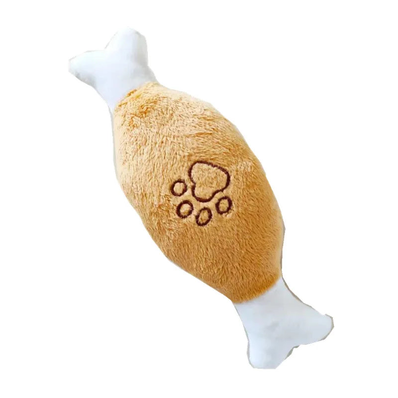 Pet Toys Plush Squeaky Toy Bite-Resistant Clean Dog Chew Puppy Training Toy Soft Banana Bone Vegetable Fruit Pet Supplies DC05