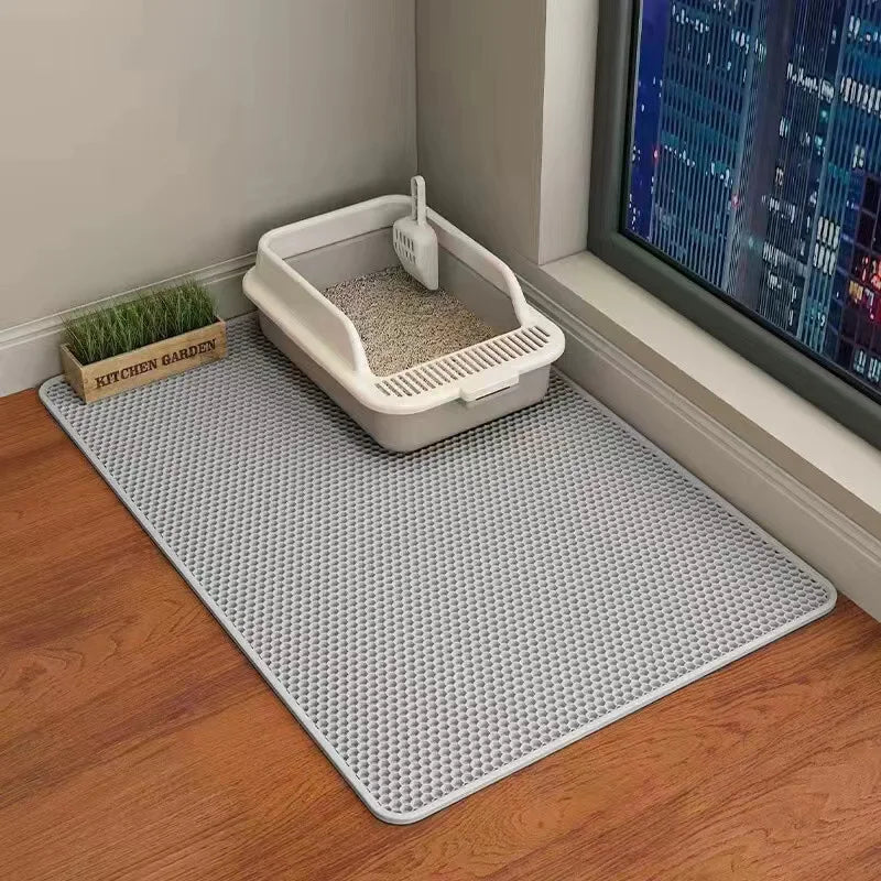 Tappetini Cat Litter Mat Double Layer Pet Non Slip Big Pet Litter Box Filter MatWear Resistant Waterproof Anti-slip Cat Litter Mat