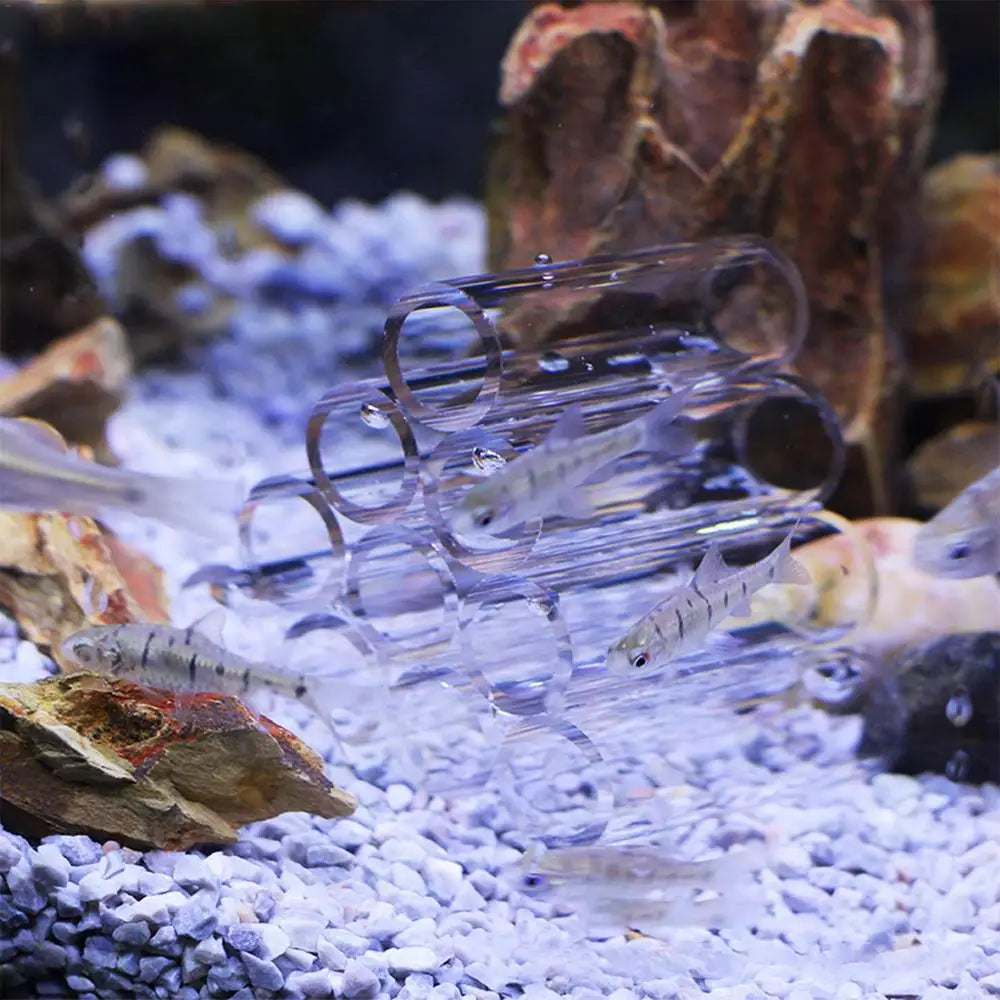 Shrimp Breeding Tube Aquarium Acrylic Shelter For Small Shrimp Transparent Tube Fish-Shrimp Habitat Hiding Cave Hideaway Pipe