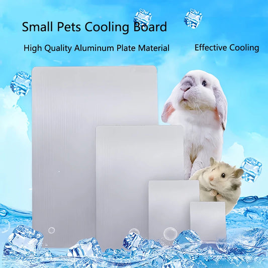 Summer Pet Rabbit Cooling mat Aluminum Alloy pad Rabbits Hamster Cooling Ice Cushion Bed Summer Cooling Supplies for Small Pets