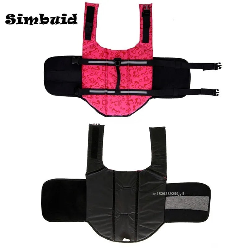 Summer Dog Life Jacket Reflective Adjustable Large Dogs Swimwear Safety Vest Surfing Sailboat Enhanced Buoyancy Pet Lifejackets