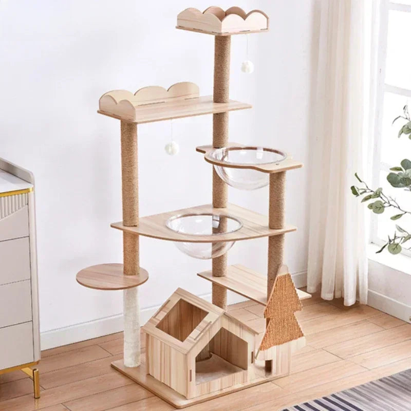 001-Torre per Gatti Regolabile – Tiragraffi, Amaca e Casa sull’Albero