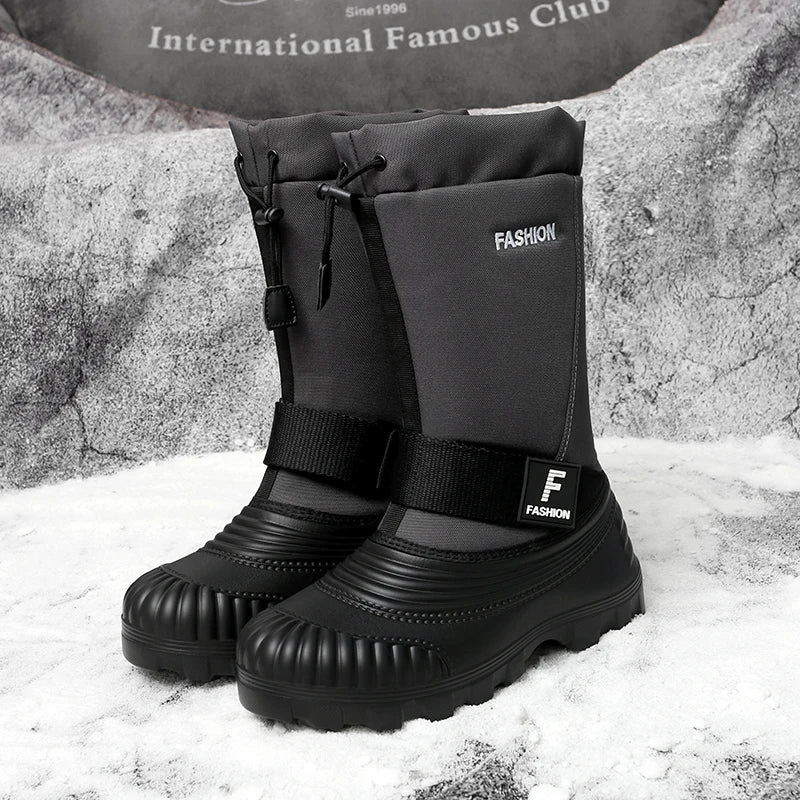 Stivali Mens Boots Warm Winter Snow Boots for Men Waterproof Mid-carf Boot Outdoor Fishing Hunting Duck Boot Warm Cotton Shoes for Men