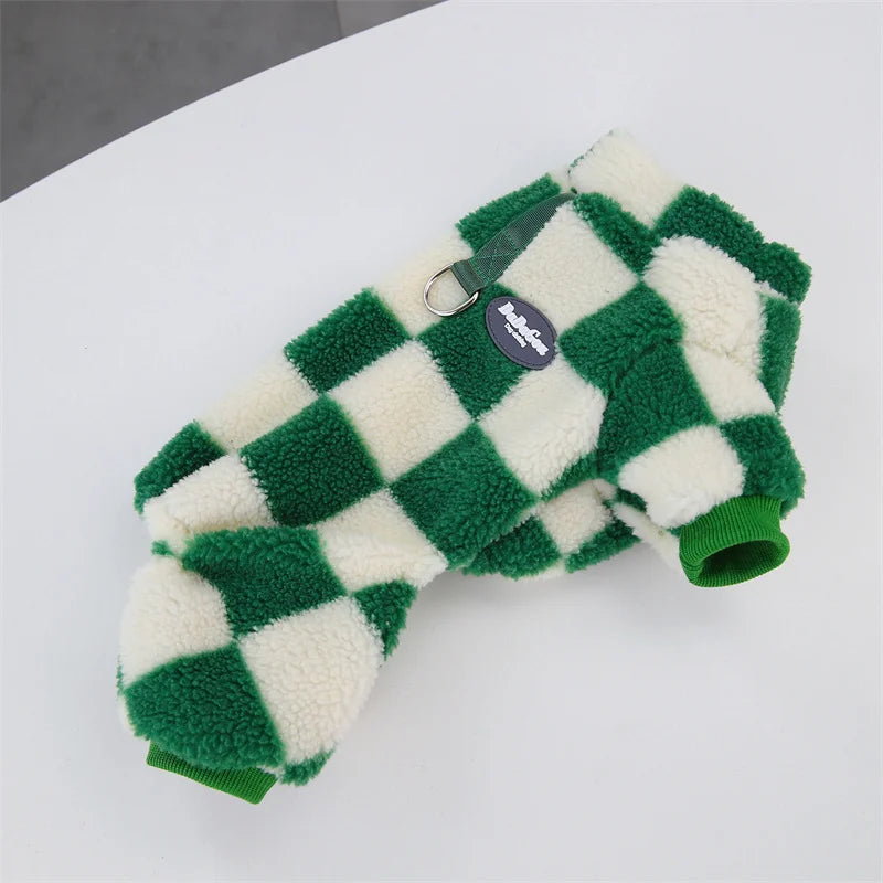 Winter Warm Fleece Pet Dog Jumpsuit for Small Medium Dogs Puppy Cat Pajamas Coat Chihuahua Clothes Pets Costume Yorkie Outfits