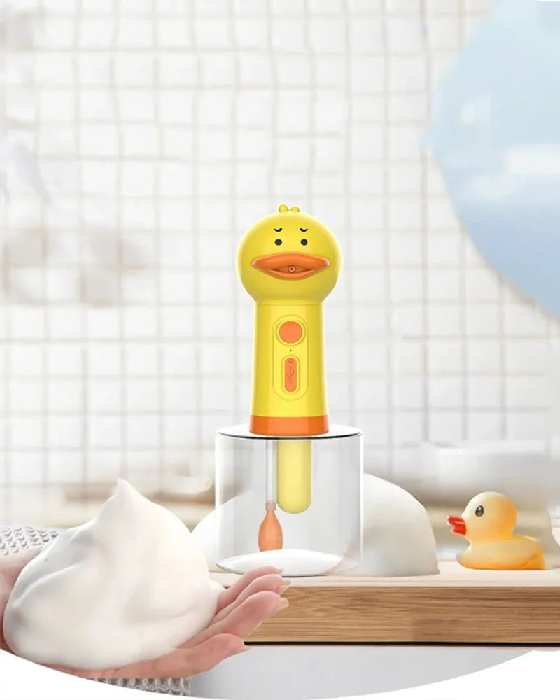 Yellow Duck Pet Cleaning Bathing Electric Foam Machine Usb Charging Automatic Soap Dispenser Foam Machine Pet Accessories
