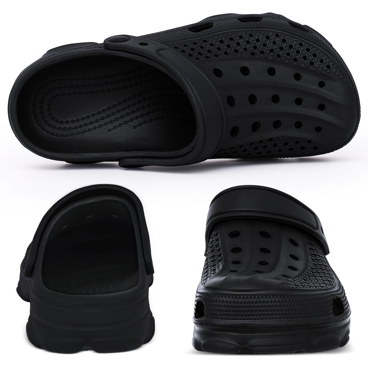 Shevalues Fashion Men Clogs Slippers Casual Hole Beach Sandals Outdoor Men Garden Shoes Summer Soft Sandals Home Bathroom Slides