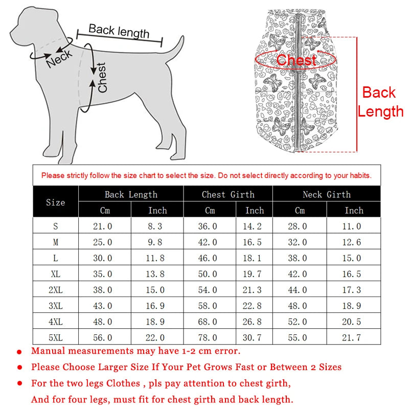Winter Dog Clothes for Small Medium Dogs Waterproof Warm Leopard Christmas Puppy Jacket Coat Chihuahua French Bulldog Outfits
