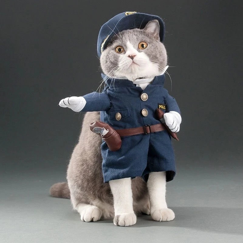 Vestiti Funny Cat Clothes Dog Cat Cosplays Clothes Pet Jumpsuit Suit Halloween Dog Dress Chihuahua French Bulldog Dog Outfits Clothing