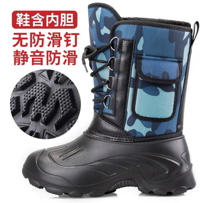 Stivali Waterproof Sneakers 2022 Outdoor Men Winter Boots Warm Activities Fishing Snow Work Boots Male Footwear Men Shoes Fishing Boots