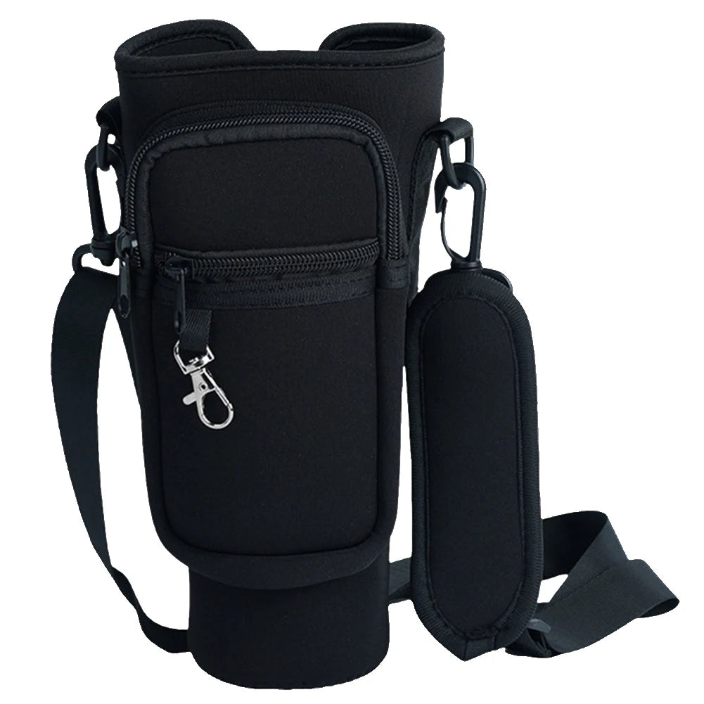 Water Bottle Case Cover Bag With Adjustable Shoulder Strap For Stanley Quencher Cup Sleeve Neoprene Bottle Holder Pouch