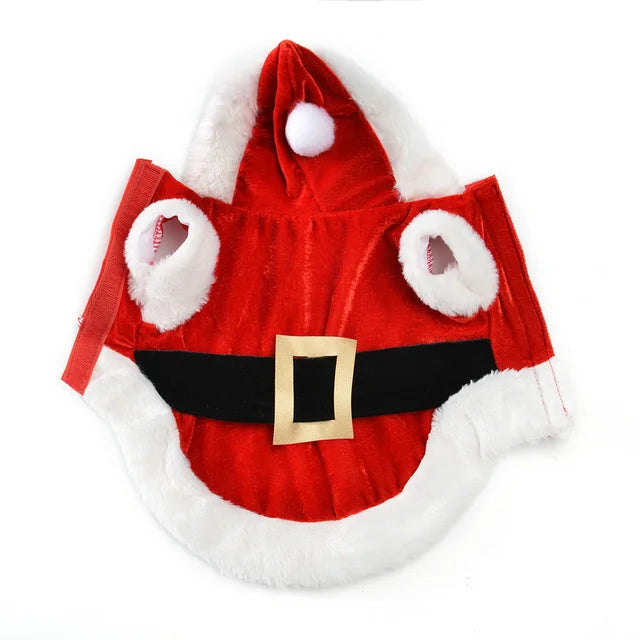 Vestiti Santa Christmas Costume Clothes for Pet Small Dogs Winter Dog Hooded Coat Jackets Puppy Cat Clothing Chihuahua Yorkie Gift