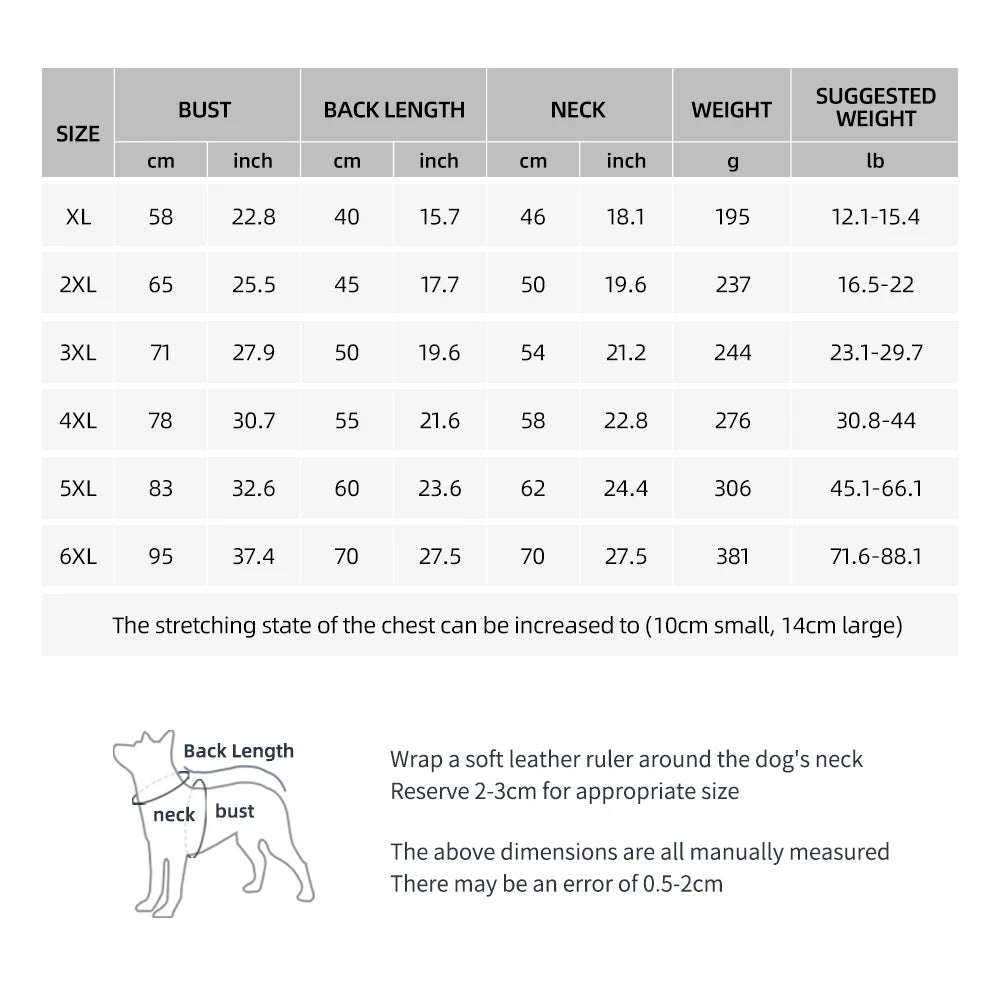 Vestiti Warm Big Dog Clothing Waterproof Pet Big Dog Jacket Winter Dog Pet Clothing French Bulldog Golden Retriever Ropa Perro XL-6XL
