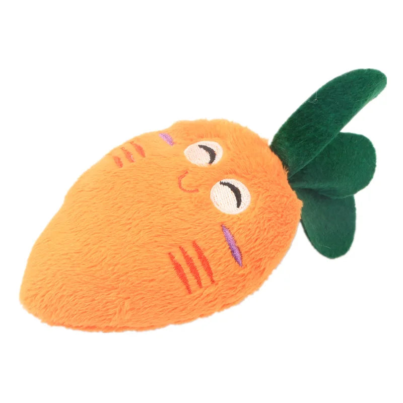 Pet Toys Plush Squeaky Toy Bite-Resistant Clean Dog Chew Puppy Training Toy Soft Banana Bone Vegetable Fruit Pet Supplies DC05